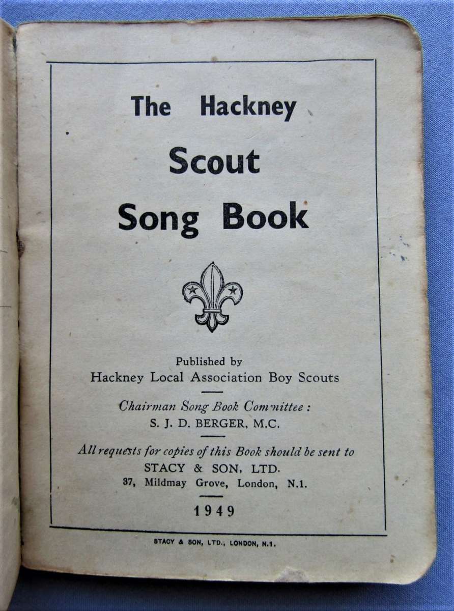 1949 Hackney Boy Scout Pocket Song Book