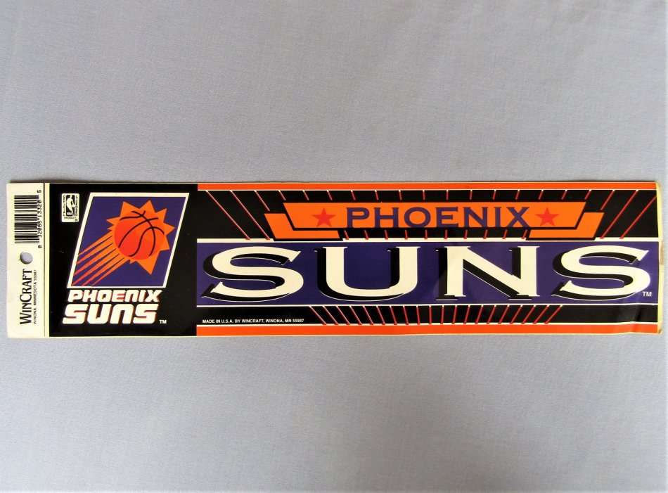 Large Unused Phoenix Suns NBA Basketball Sticker From the 90`s