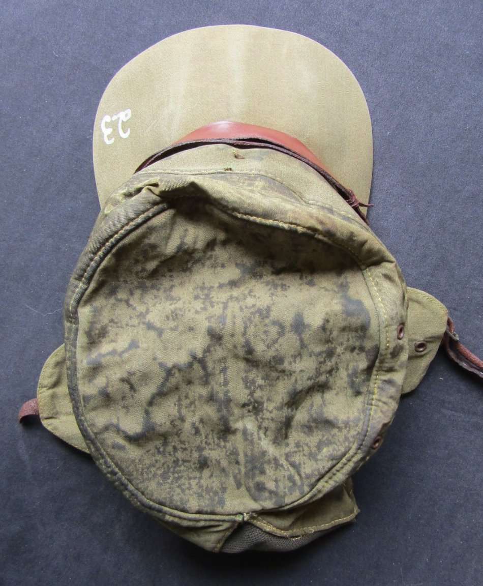 Old Military Peak Cap With Ear Flaps
