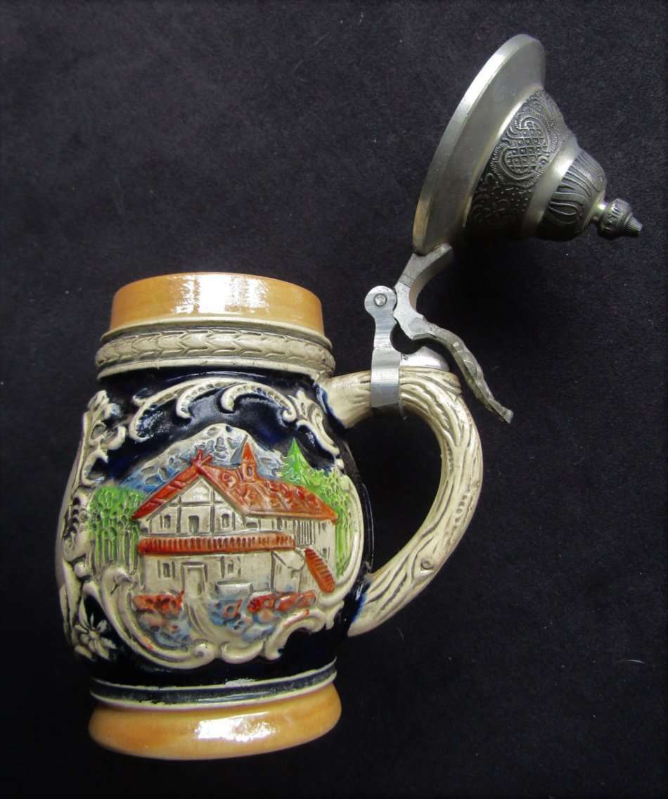 Old Made in Germany Zinn Beer Stein