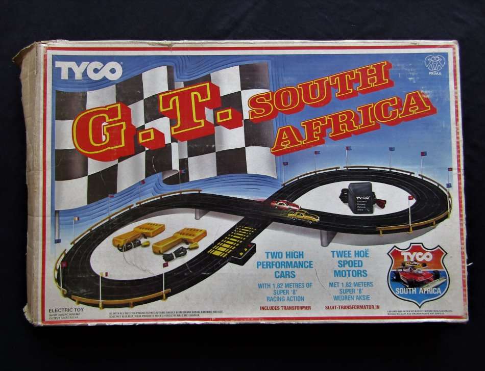 Old Tyco G.T. South Africa Electric Slot Car Set