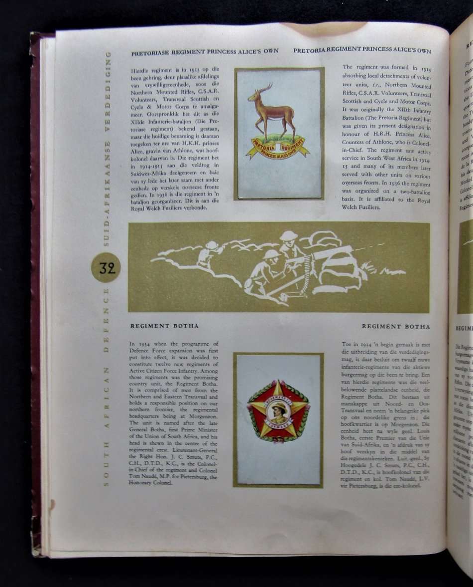 Old South African Defence Tobacco Card Album - Complete With All 100 Cards