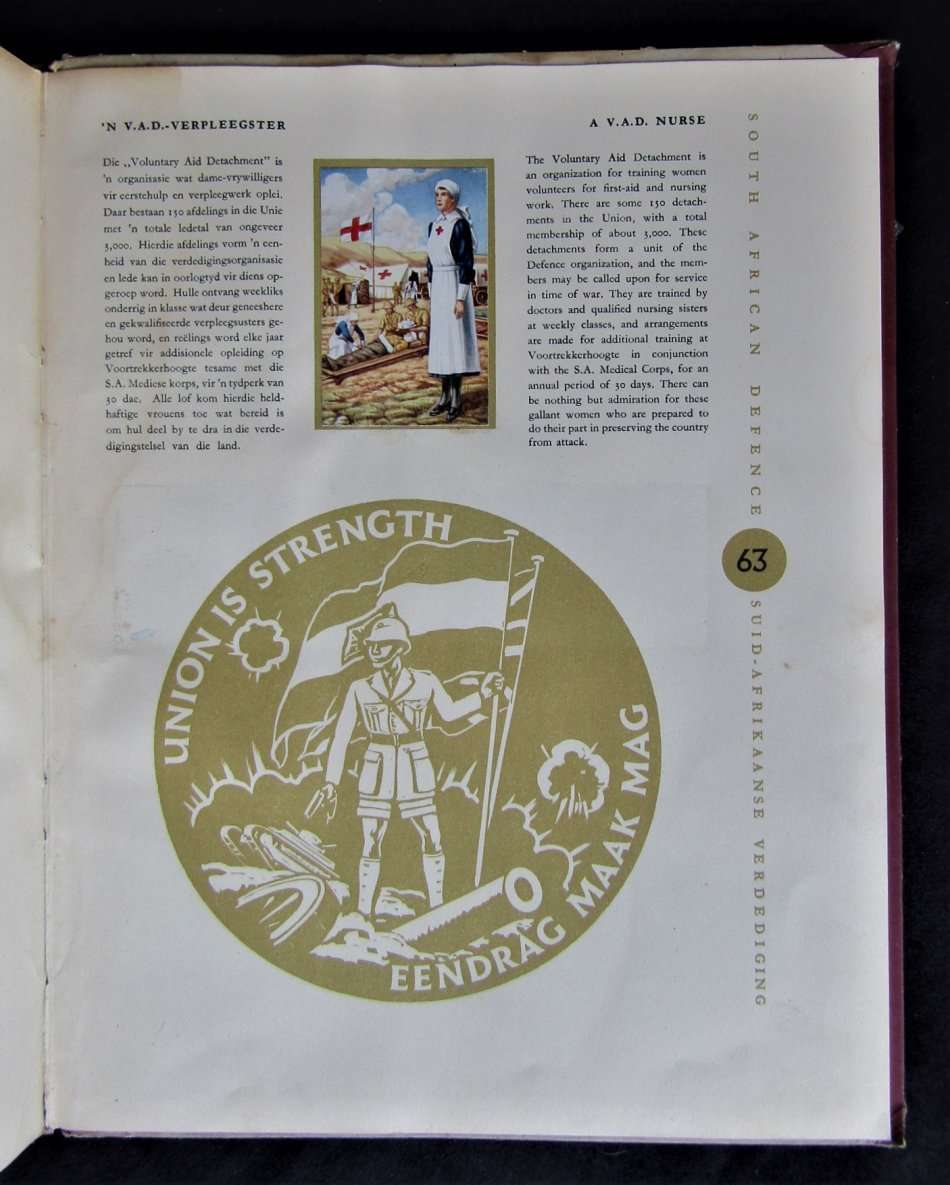 Old South African Defence Tobacco Card Album - Complete With All 100 Cards