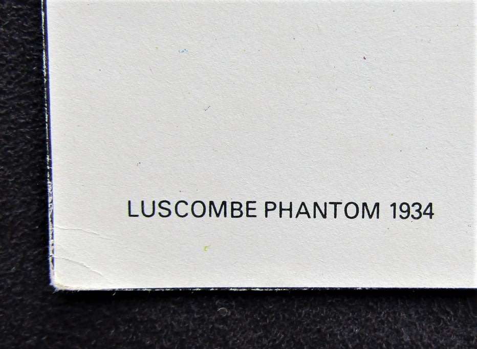 1934 Luscombe Phantom Aircraft Poster