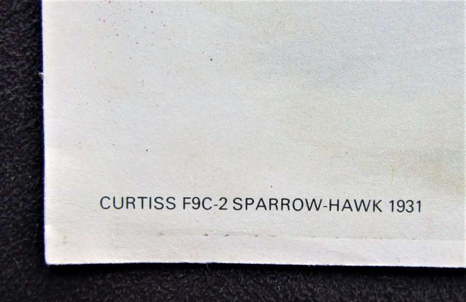 1931 Curtiss F9C-2 Sparrow Hawk Aircraft Poster