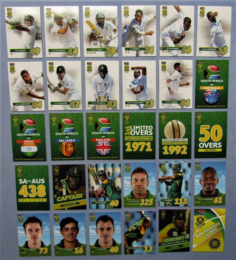 30 Trading Cards - My Players Big Ball Cricket (2014)
