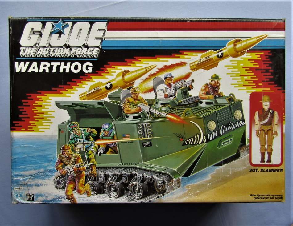 1989 GI Joe Warthog Battle Vehicle and Sgt Slammer Figure