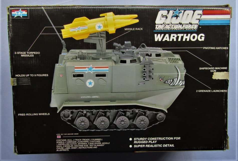 1989 GI Joe Warthog Battle Vehicle and Sgt Slammer Figure