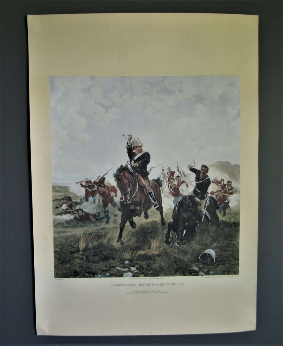 1881 Boer War Battle of Laing's Nek - Limited Edition Fine Art Printing (1981)