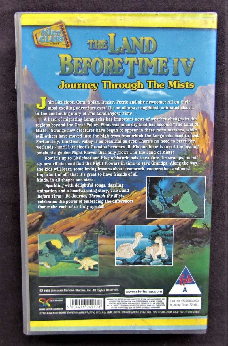1995 The Land Before Time IV - VHS Video Tape