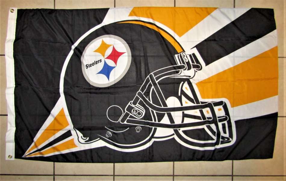 Large Old Pittsburgh Steelers NFL American Football Flag