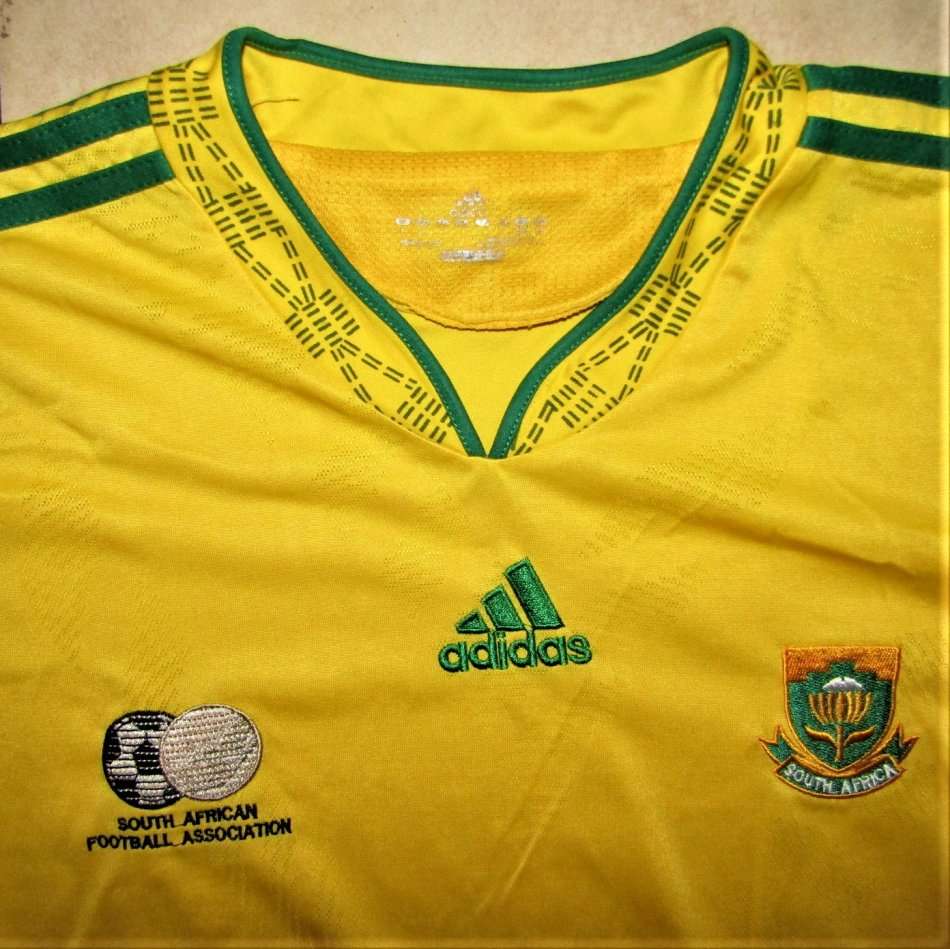 SA Football Association Yellow Adidas Soccer Jersey