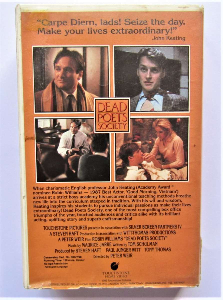 Dead Poets Society - Robin Williams - VHS Video Tape (1989)