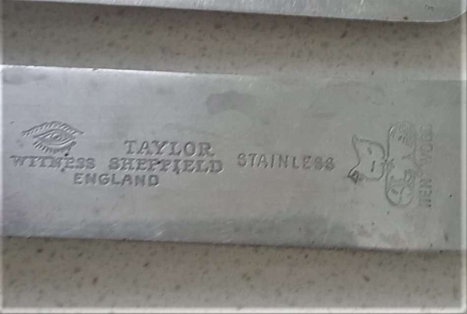 Vintage Bone Handle Made in England Assorted Carving Set