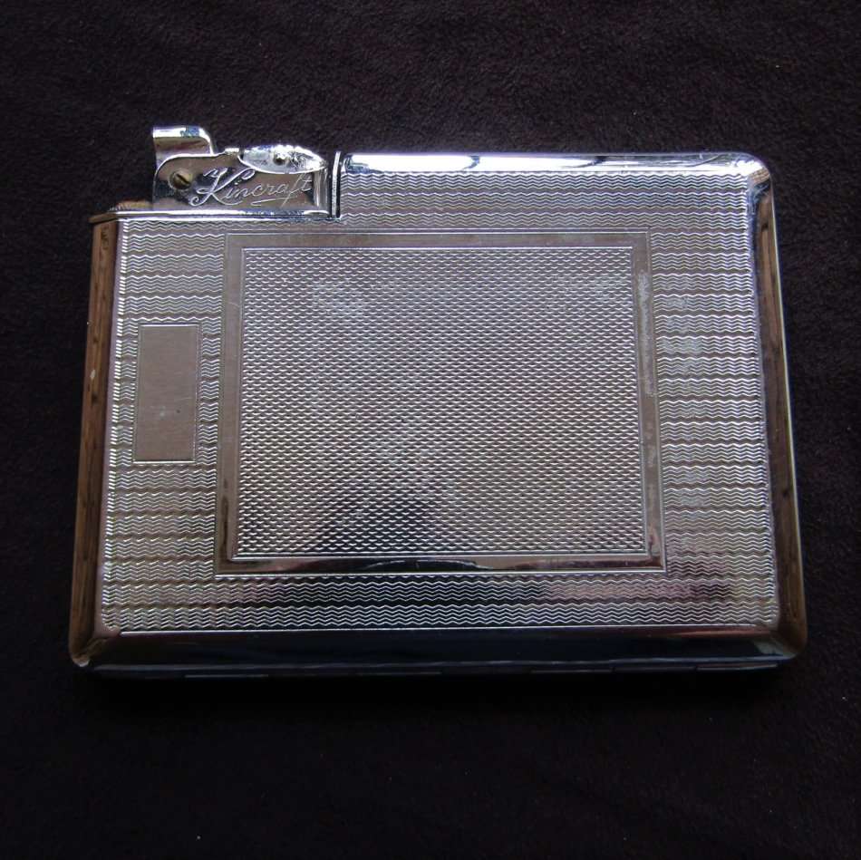 Vintage Kincraft Made in England Cigarette Case With Lighter