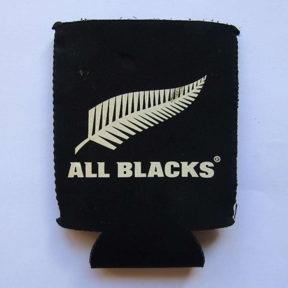 Old All Blacks Rugby Rubber Drinks Holder