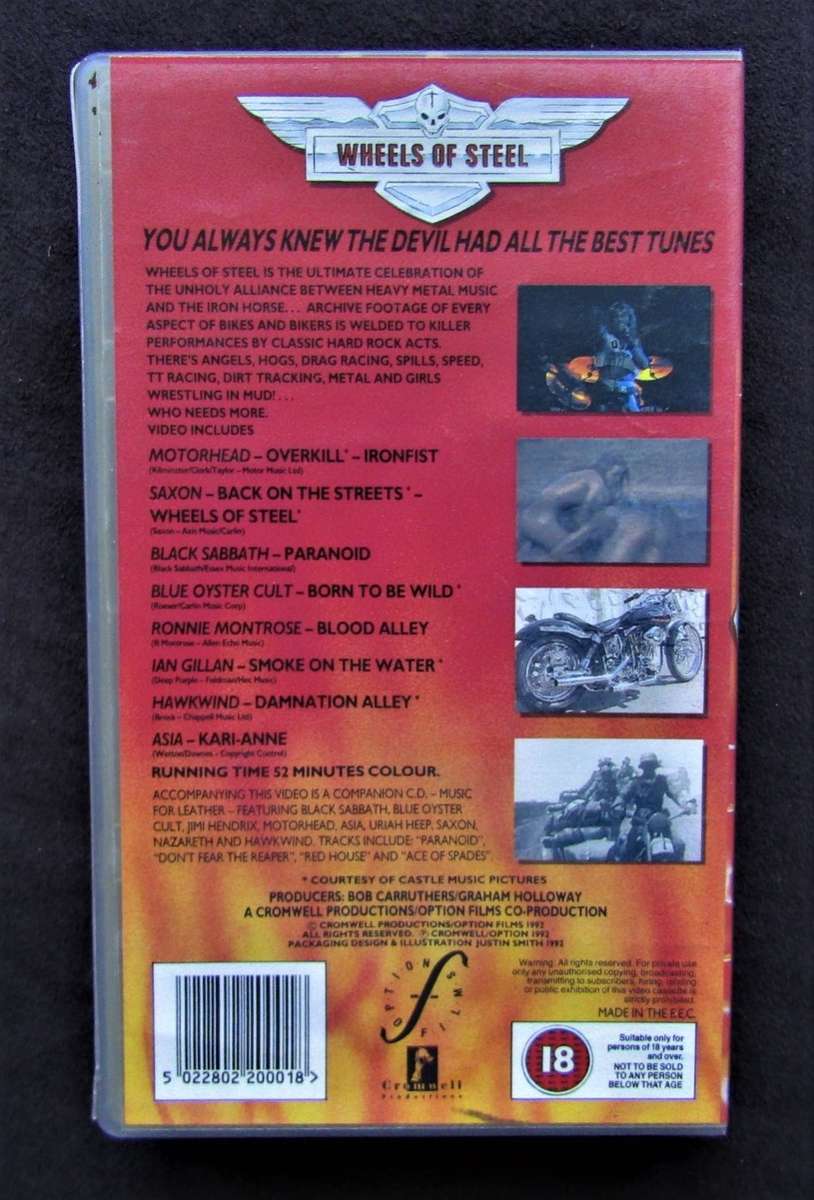 Wheels of Steel - Featuring Black Sabbath - Metal Music VHS Tape (1992)