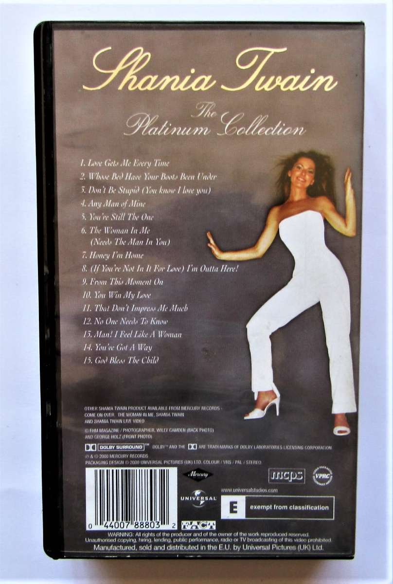 Shania Twain - The Platinum Collection - VHS Tape (2000)