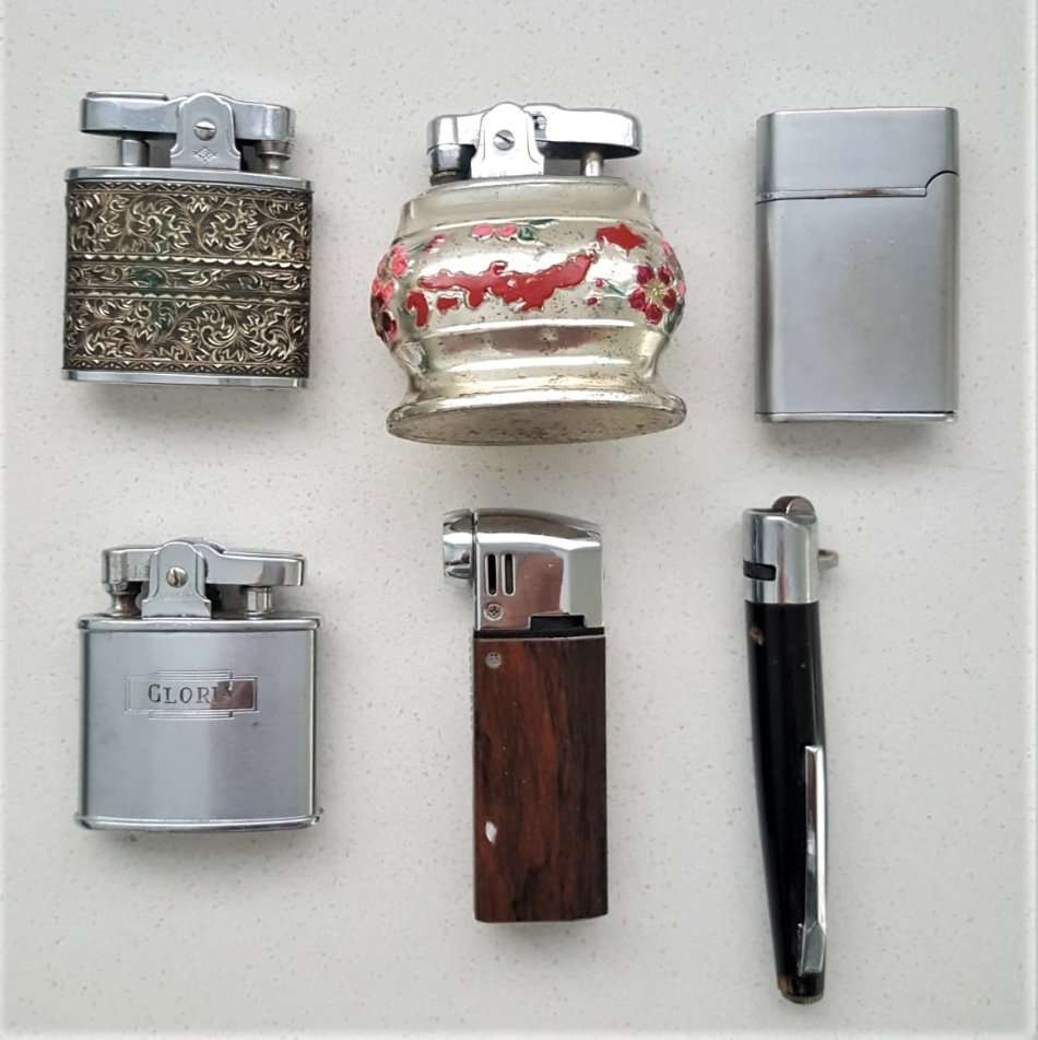 6 Vintage Assorted Lighters