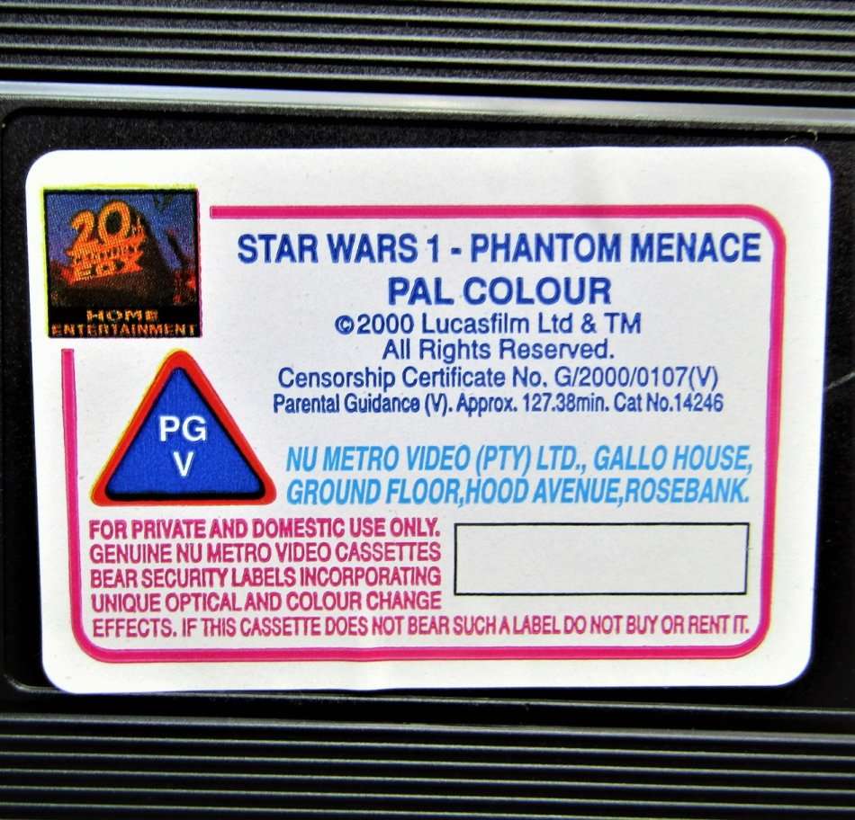 Star Wars 1 - Phantom Menace - VHS Video Tape (2000)
