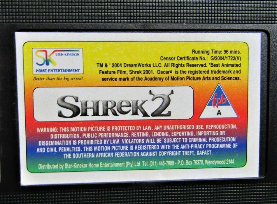 Shrek 1 and 2 - VHS Tapes