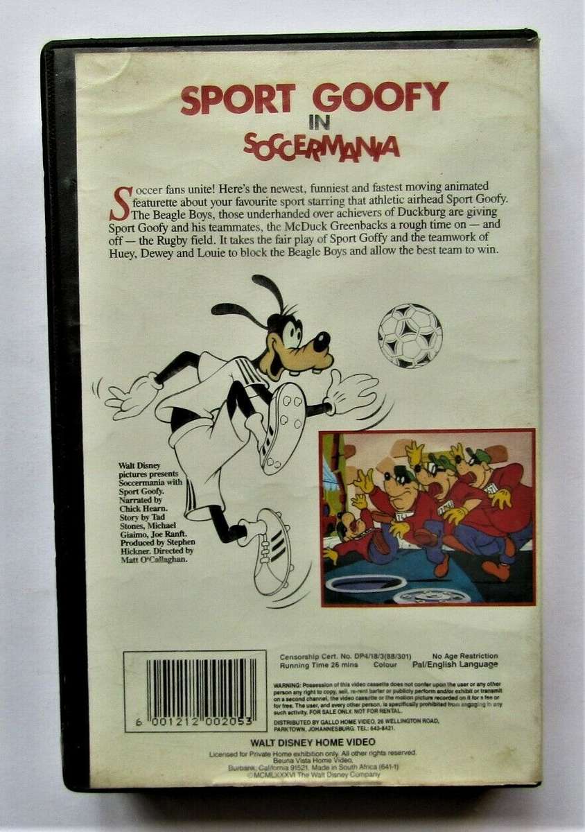 Sport Goofy in Soccermania - Walt Disney - BETA Video Tape (1988)