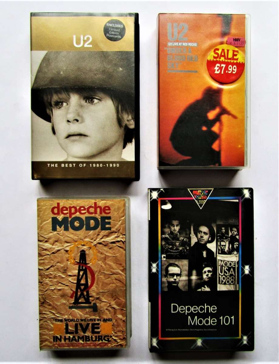 U2 and Depeche Mode - VHS Video Tapes
