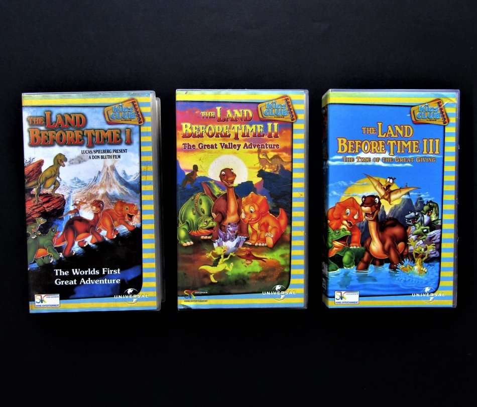 The Land Before Time 1 to 3 - VHS Video Tapes