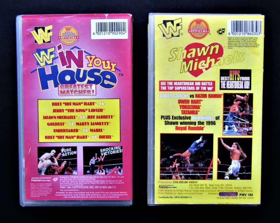 2 WWF Wrestling VHS Tapes From 1996