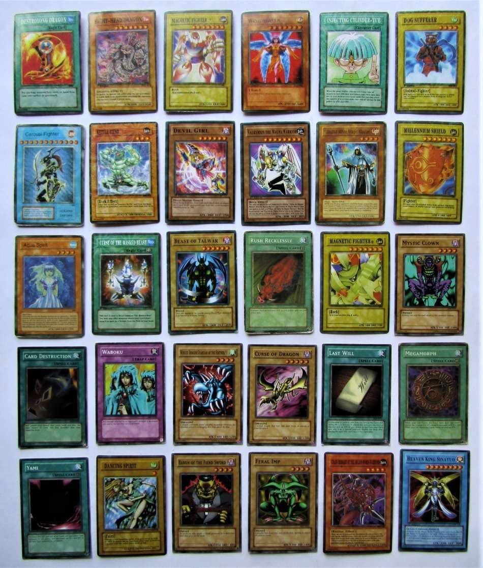 30 Old Yu-Gi-Oh! Trading Cards