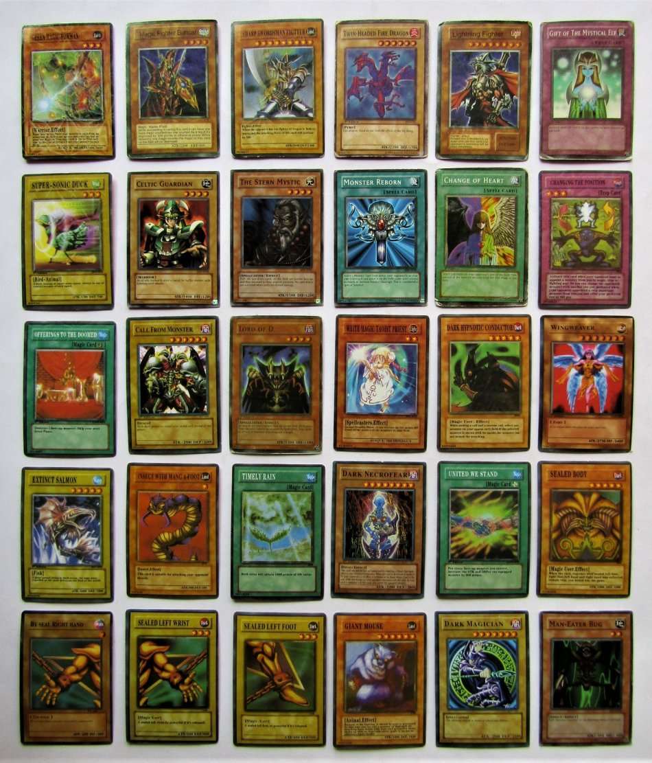 30 Old Yu-Gi-Oh! Trading Cards