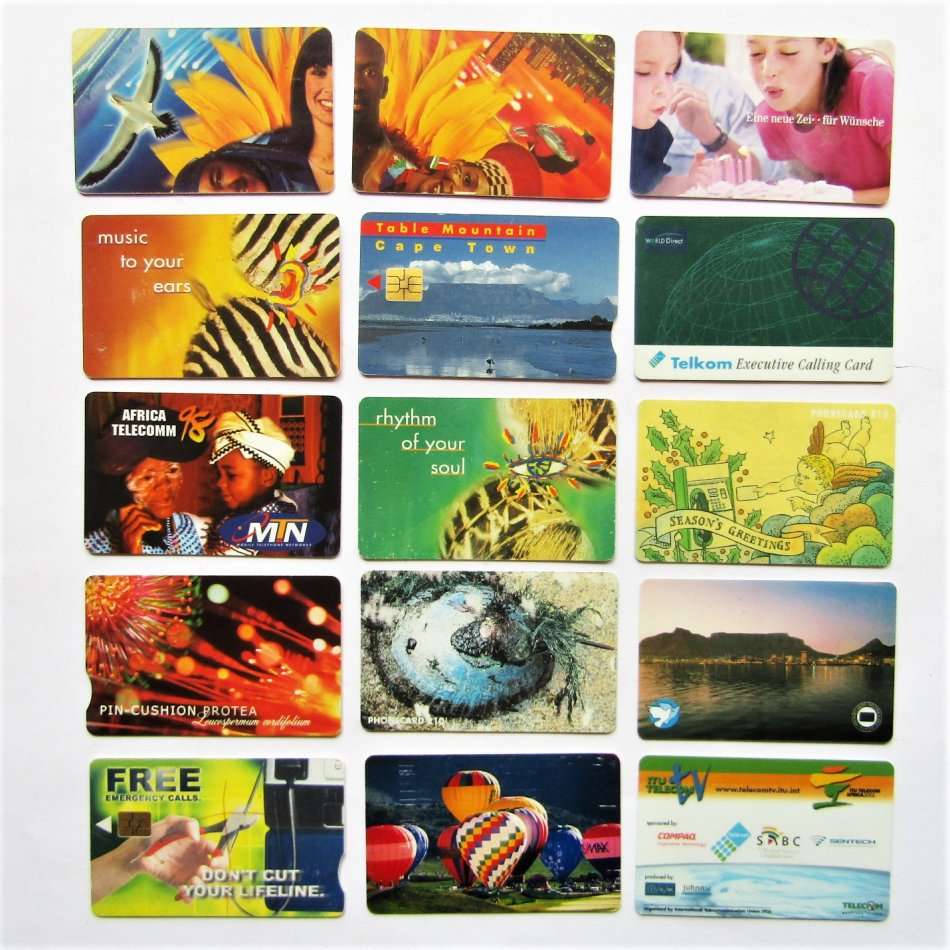 Lot of 15 Old Telkom Phone Cards