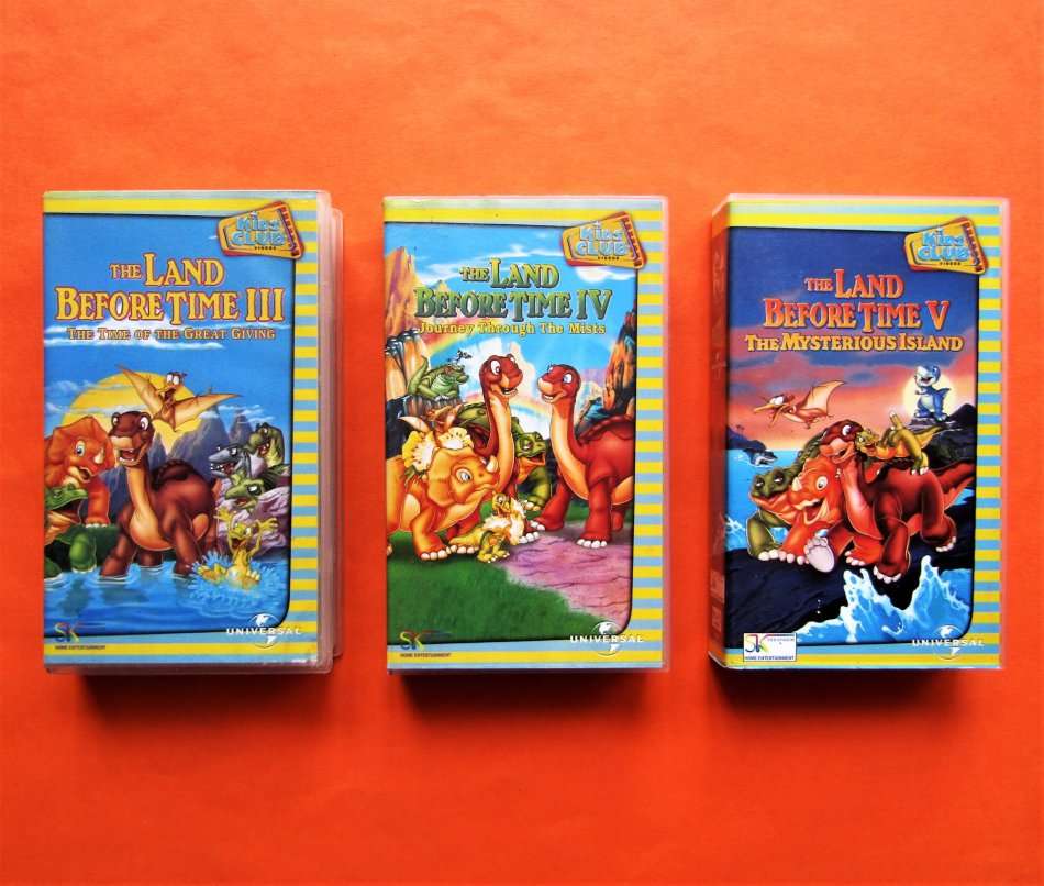 The Land Before Time 3 to 5 - VHS Video Tapes