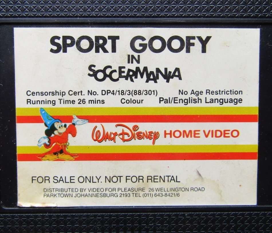 Sport Goofy in Soccermania - Walt Disney - VHS Tape (1988)