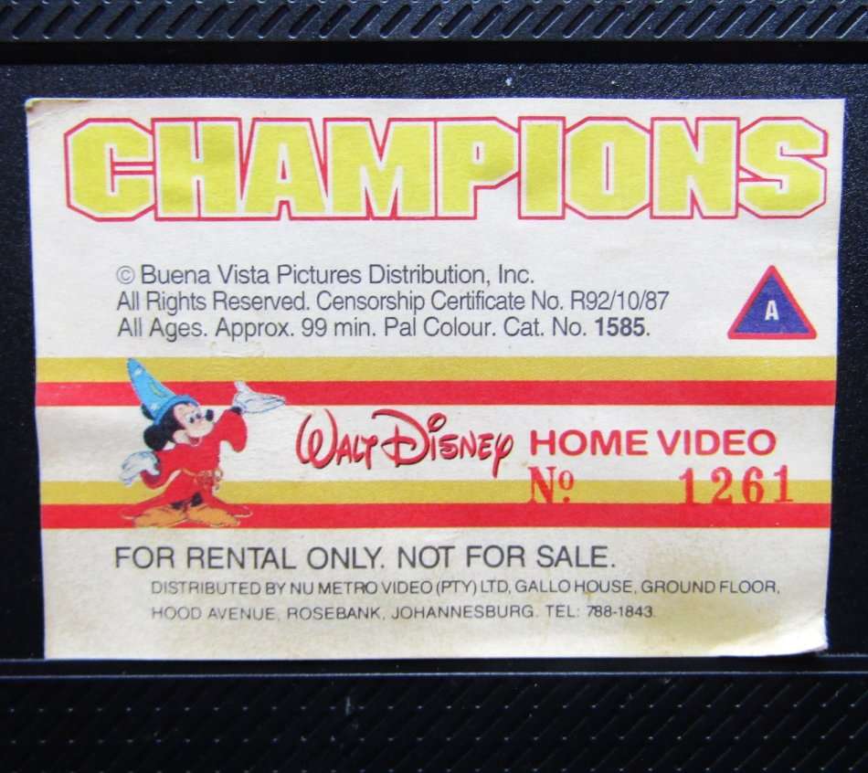 Champions - The Mighty Ducks - Walt Disney VHS Tape (1992)