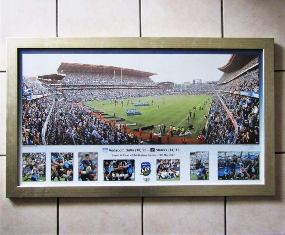 2007 Super 14 Final - Bulls vs Sharks - Framed Rugby Photo Display