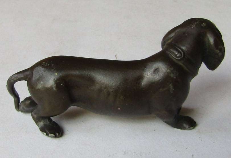 Vintage Dachshund Hound Dog Metal Figurine