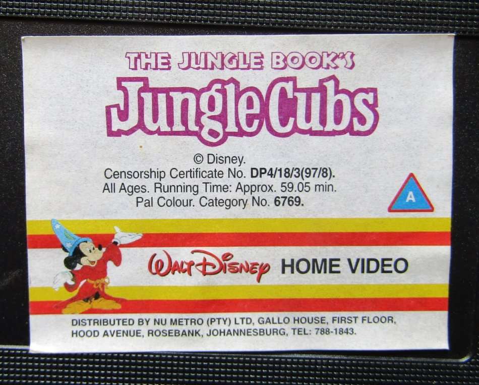 Jungle Cubs - Walt Disney - VHS Tape (1997)