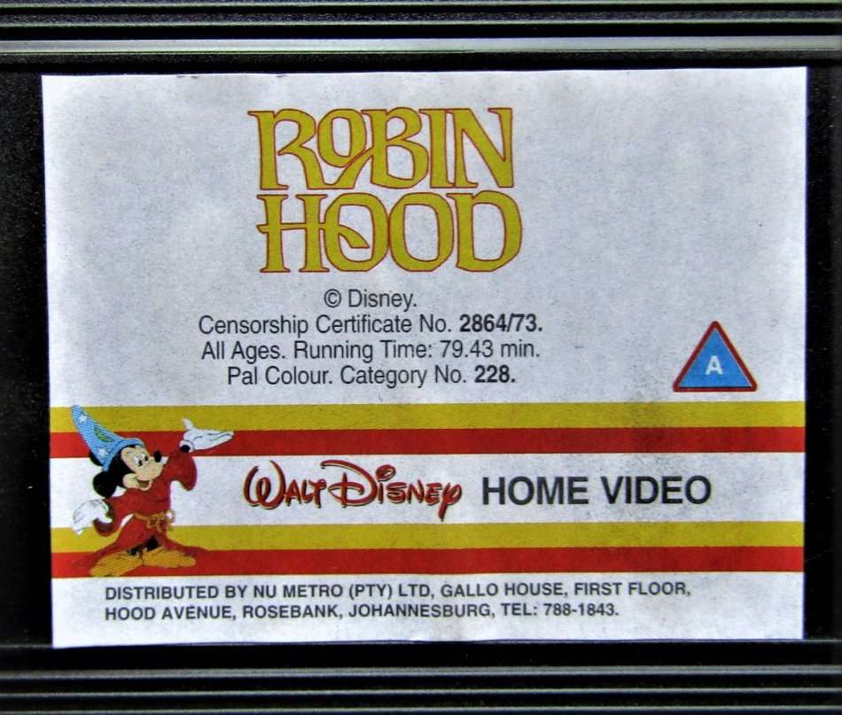 Robin Hood - Walt Disney Classic - VHS Tape