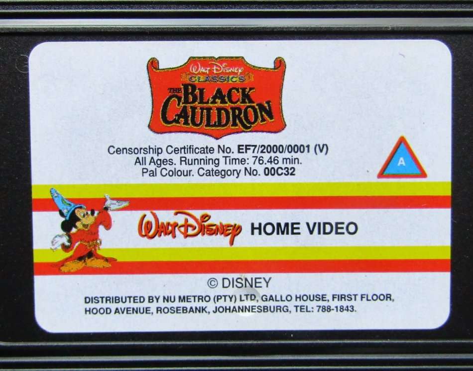 The Black Cauldron - Walt Disney Classic - VHS Tape