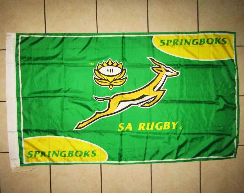 Large SA Springbok Rugby Flag