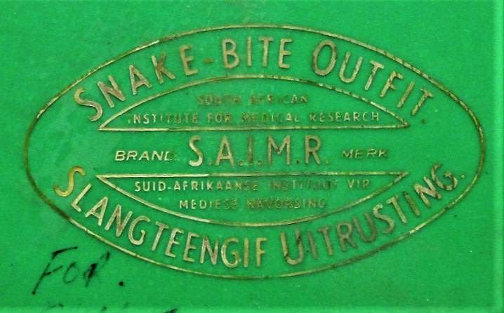 Old SA Institute for Medical Research Anti Snake Bite Outfit Kit