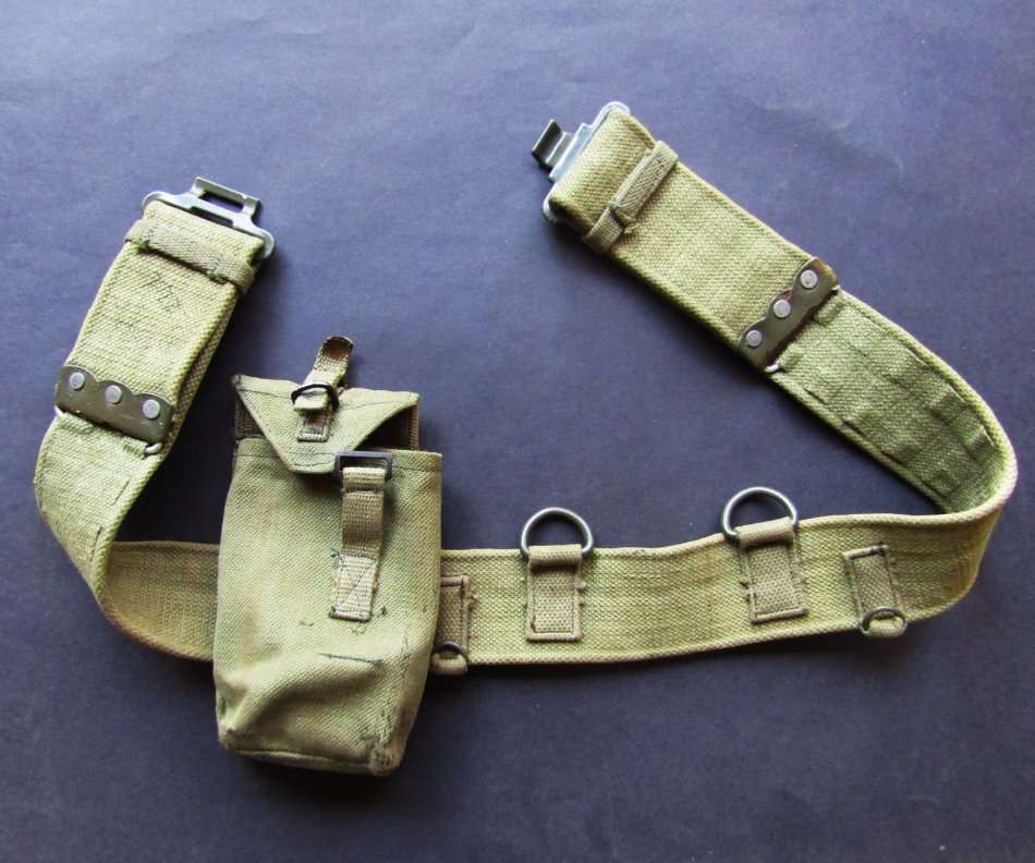 Old Rhodesia Army Web Belt and Ammo Pouch
