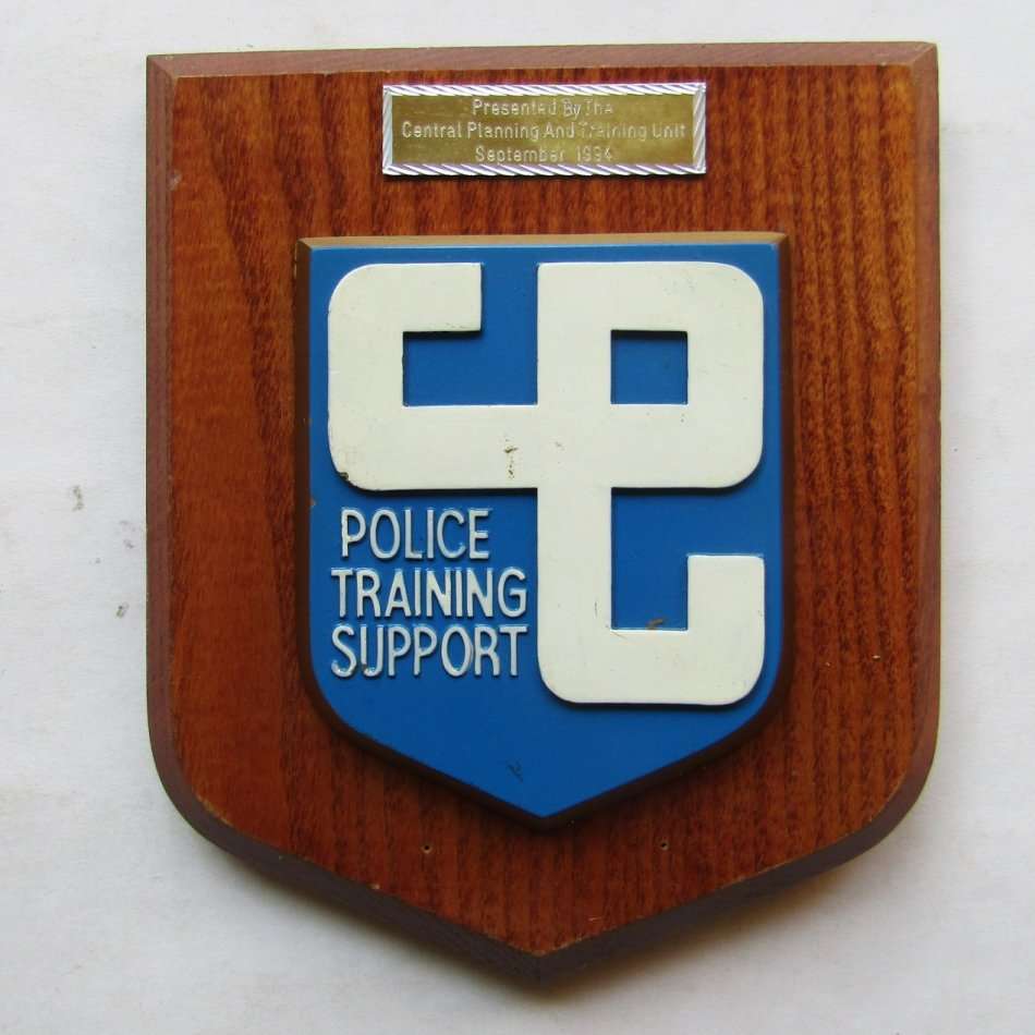 British Police Training Support Wall Plaque