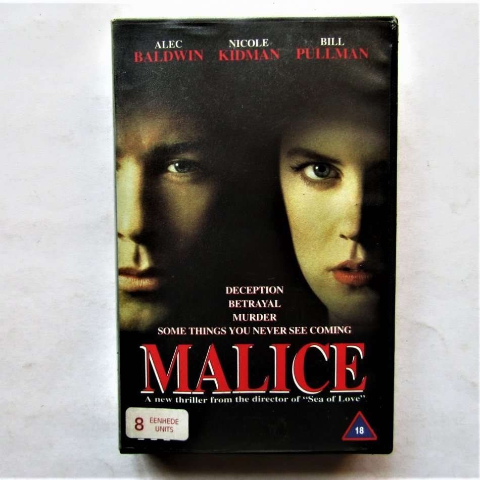 Malice - Alec Baldwin - VHS Tape (1993)