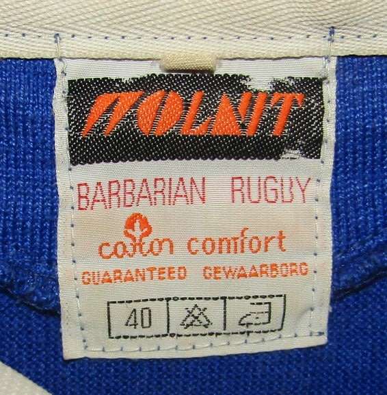 Old Barbarian Number 9 Player Rugby Jersey