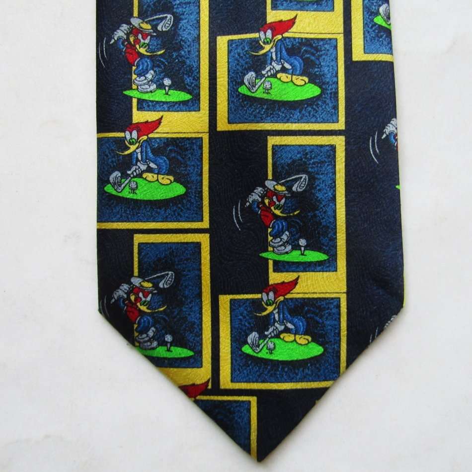 1998 Woody Woodpecker Cartoon Neck Tie