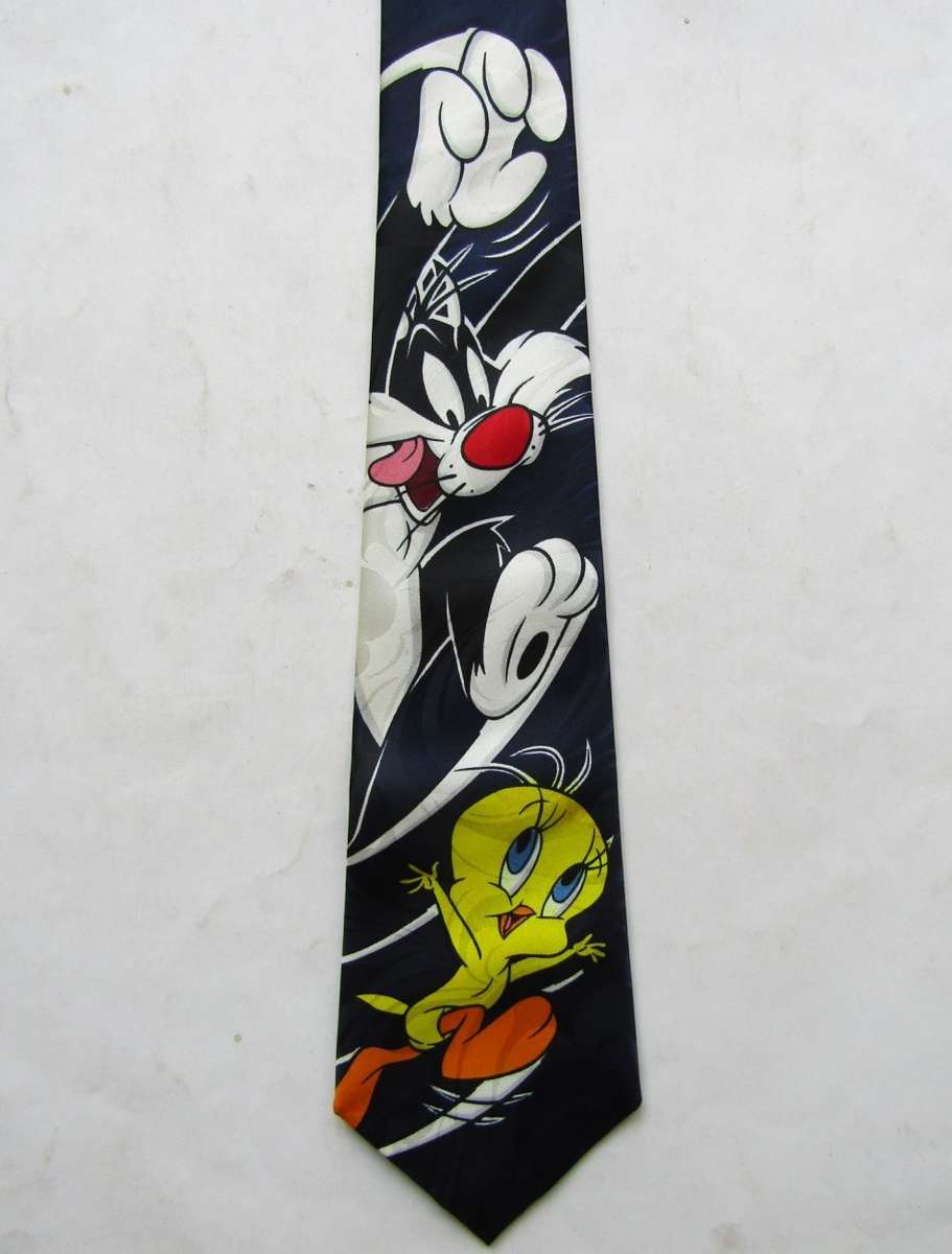 Tweety and Sylvester Cartoon Neck Tie