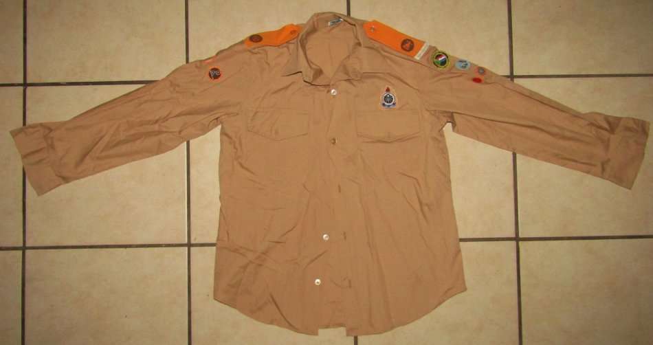 Old Voortrekkers Long Sleeve Shirt With 13 Insignia Badges