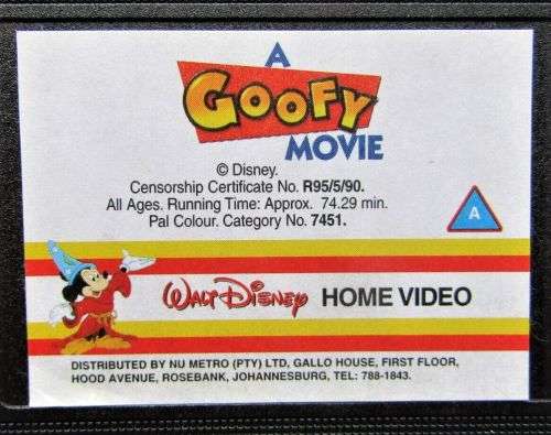 A Goofy Movie - Disney VHS Tape (1995)